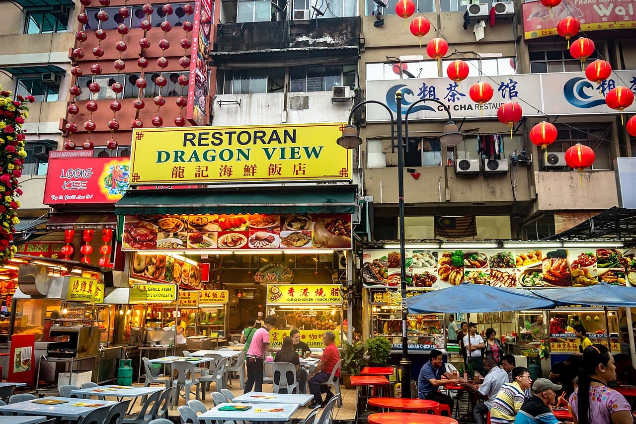 Jalan Alor commercial street in Bukit Bintang