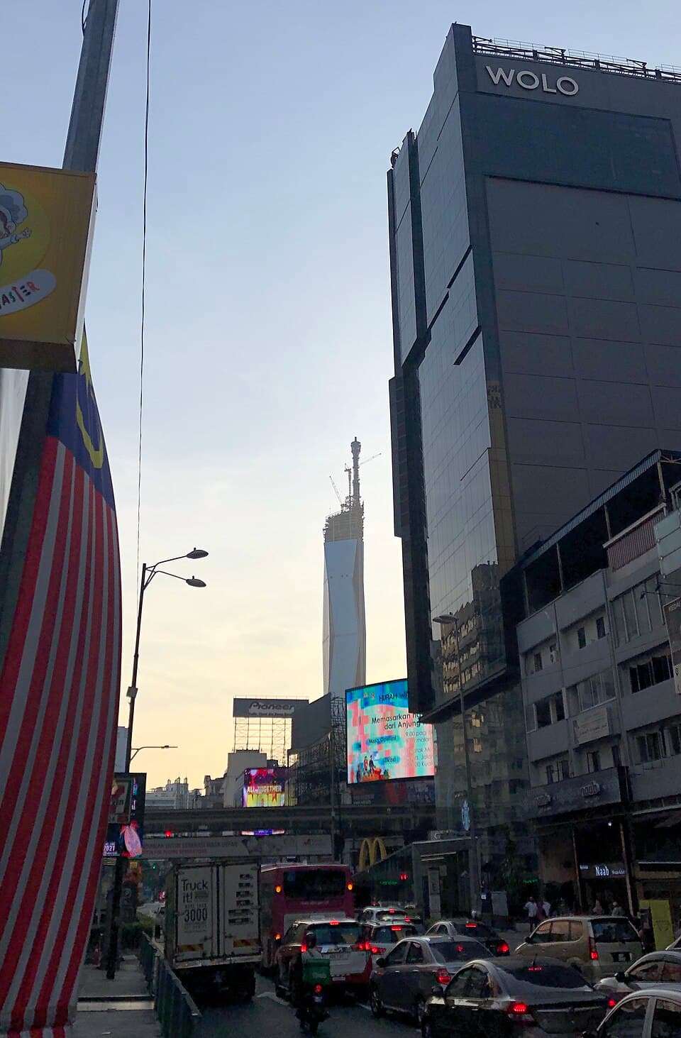 Merdeka 118 viewed from Jalan Bukit Bintang